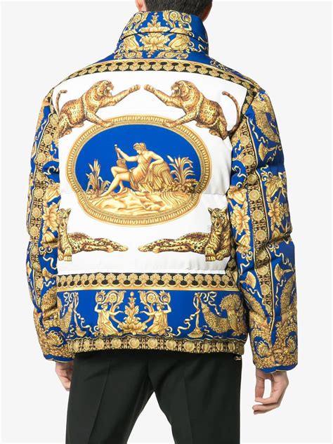 versace jacket mens blue